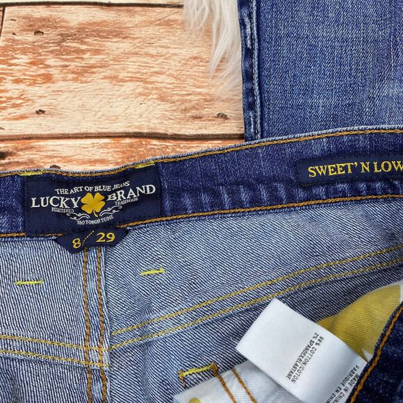 Lucky Brand Women's Sweet N' Low Jeans Sz 8/29 Flare Wide Leg Zipper Fly Stretch - Picture 5 of 7